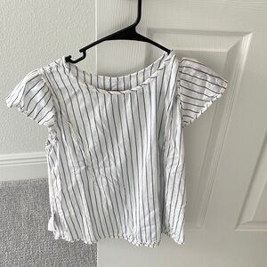 Old Navy White and Blue Striped Blouse